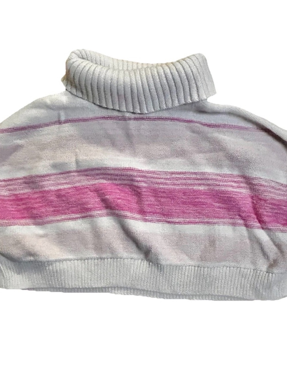 Baby GAP girls Cowl Neck cropped knit Sweater - Pink and Cream